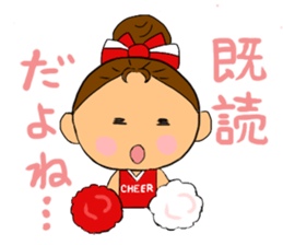 Cheerleader Sticker Red Uniform sticker #5137130