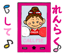 Cheerleader Sticker Red Uniform sticker #5137131