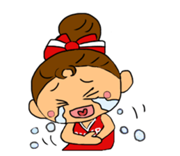 Cheerleader Sticker Red Uniform sticker #5137134