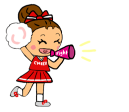 Cheerleader Sticker Red Uniform sticker #5137136