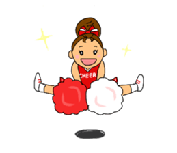 Cheerleader Sticker Red Uniform sticker #5137139