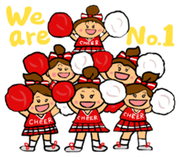 Cheerleader Sticker Red Uniform sticker #5137143