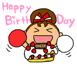 Cheerleader Sticker Red Uniform sticker #5137144