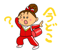 Cheerleader Sticker Red Uniform sticker #5137146