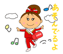 Cheerleader Sticker Red Uniform sticker #5137150