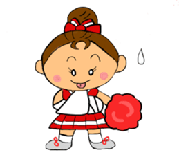 Cheerleader Sticker Red Uniform sticker #5137155