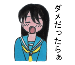 cute female senior high school student. sticker #5139103