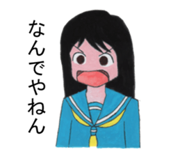cute female senior high school student. sticker #5139107
