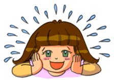 Yumi-chan, why are you sweating? sticker #5139644