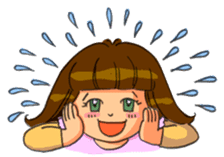 Yumi-chan, why are you sweating? sticker #5139644