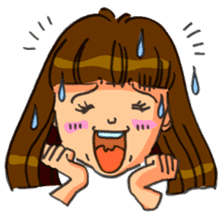 Yumi-chan, why are you sweating? sticker #5139647