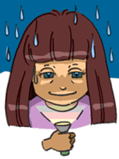 Yumi-chan, why are you sweating? sticker #5139650