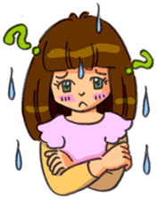 Yumi-chan, why are you sweating? sticker #5139653