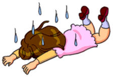 Yumi-chan, why are you sweating? sticker #5139655