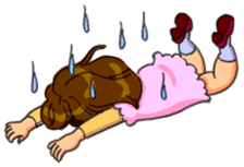 Yumi-chan, why are you sweating? sticker #5139655