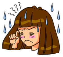 Yumi-chan, why are you sweating? sticker #5139658