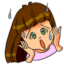 Yumi-chan, why are you sweating? sticker #5139660