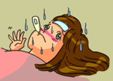 Yumi-chan, why are you sweating? sticker #5139662