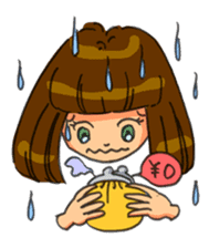 Yumi-chan, why are you sweating? sticker #5139663