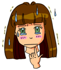 Yumi-chan, why are you sweating? sticker #5139668