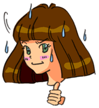 Yumi-chan, why are you sweating? sticker #5139671