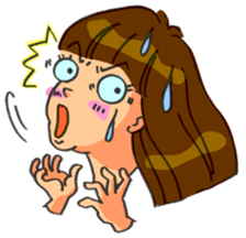 Yumi-chan, why are you sweating? sticker #5139676