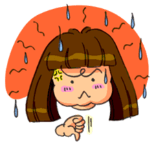 Yumi-chan, why are you sweating? sticker #5139679