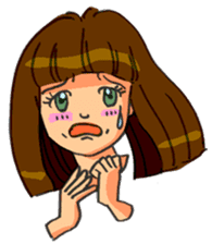 Yumi-chan, why are you sweating? sticker #5139681