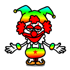 Poker face clown