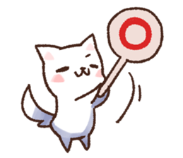 white dog and white cat sticker #5140207
