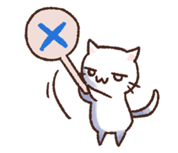 white dog and white cat sticker #5140208