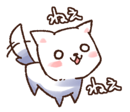 white dog and white cat sticker #5140209