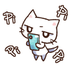 white dog and white cat sticker #5140212