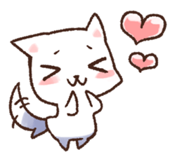 white dog and white cat sticker #5140214