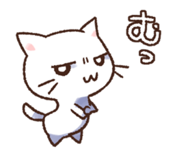 white dog and white cat sticker #5140215