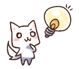 white dog and white cat sticker #5140217