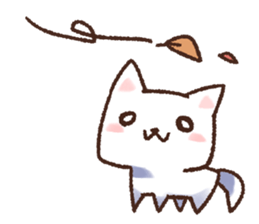 white dog and white cat sticker #5140219