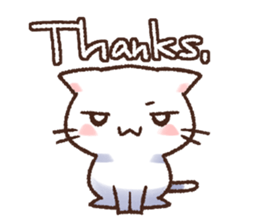 white dog and white cat sticker #5140221