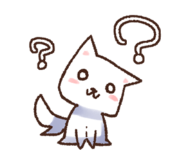 white dog and white cat sticker #5140231