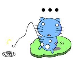 The cat goes fishing sticker #5140372