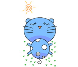 The cat goes fishing sticker #5140394