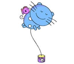 The cat goes fishing sticker #5140397