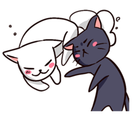 KURO and SHIRO daily life sticker #5141680