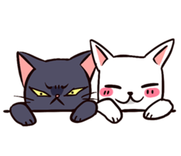KURO and SHIRO daily life sticker #5141683