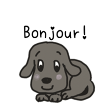 Labrador retriever HALU speaks in French sticker #5143725