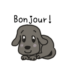 Labrador retriever HALU speaks in French sticker #5143725