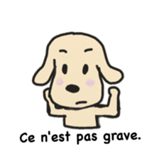 Labrador retriever HALU speaks in French sticker #5143726