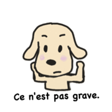 Labrador retriever HALU speaks in French sticker #5143726