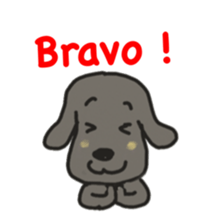Labrador retriever HALU speaks in French sticker #5143727