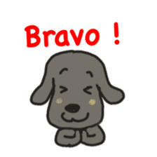 Labrador retriever HALU speaks in French sticker #5143727